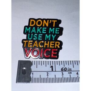 Don’t name me use my teacher voice Script Pin Brooch